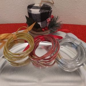 Glitter bangle bracelets